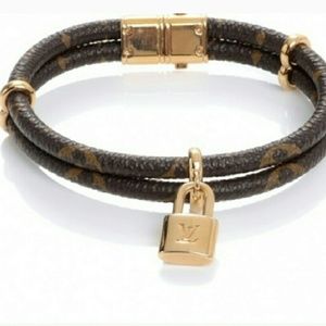 Monogram Louis vuitton padlock bracelet